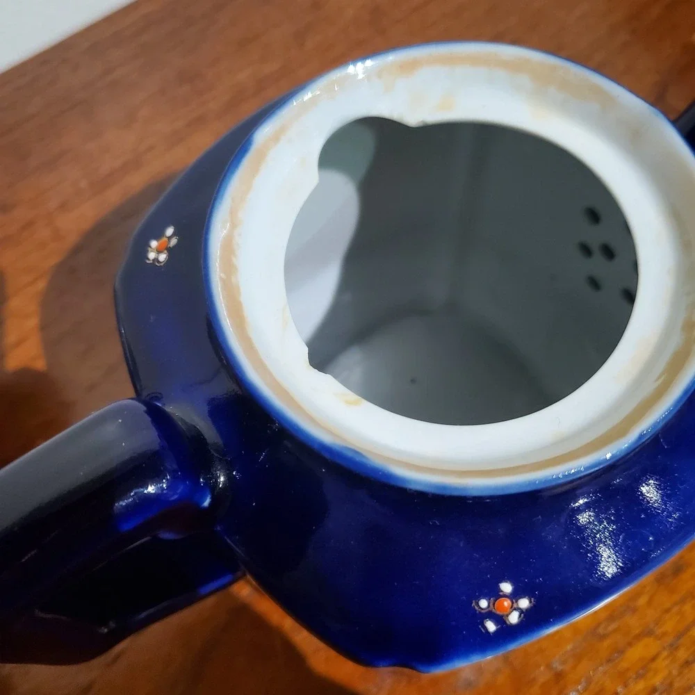 Vintage Hand Painted landscape‎ windmill sunset sunrise, Teapot, MCM, Japan